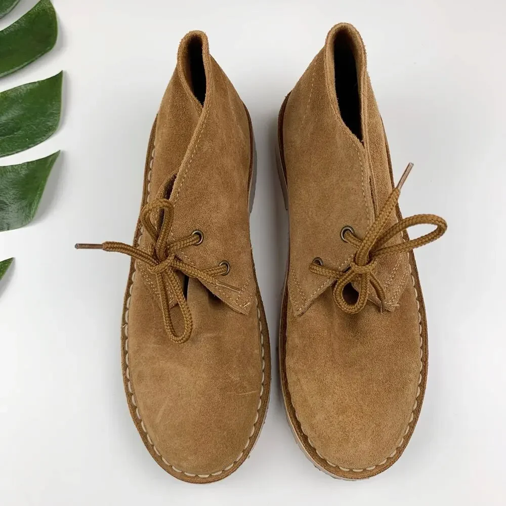 Roamers Desert Boots Tan Suede Leather M467 Size UK 4 US Men's 5